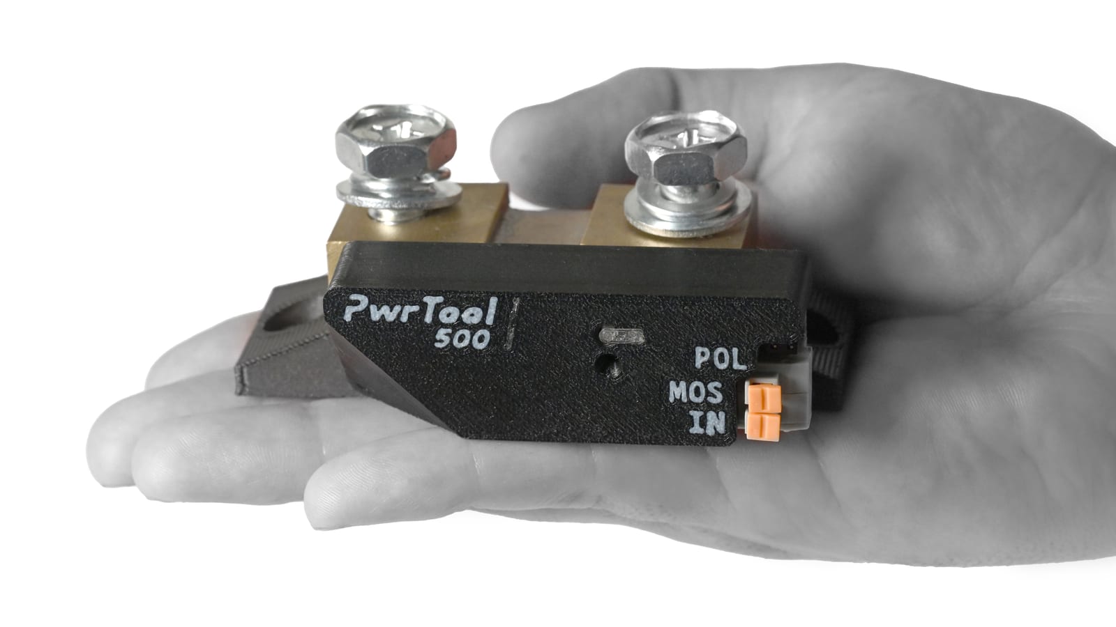 PwrTool 500 in hand for scale